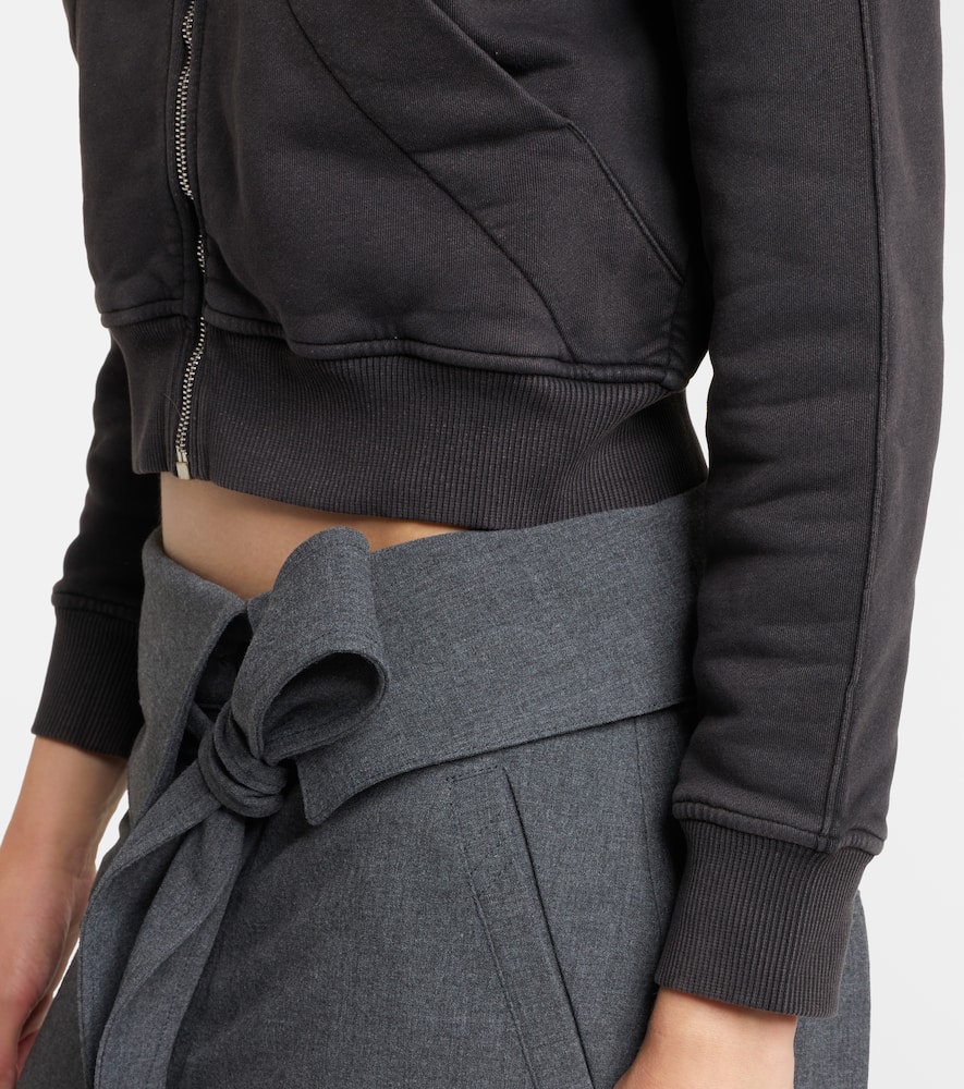 Cropped cotton track jacket