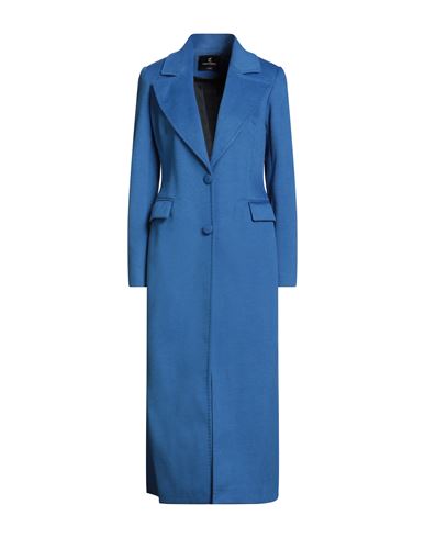 Woman Coat Bright blue Size 10 Polyester, Viscose