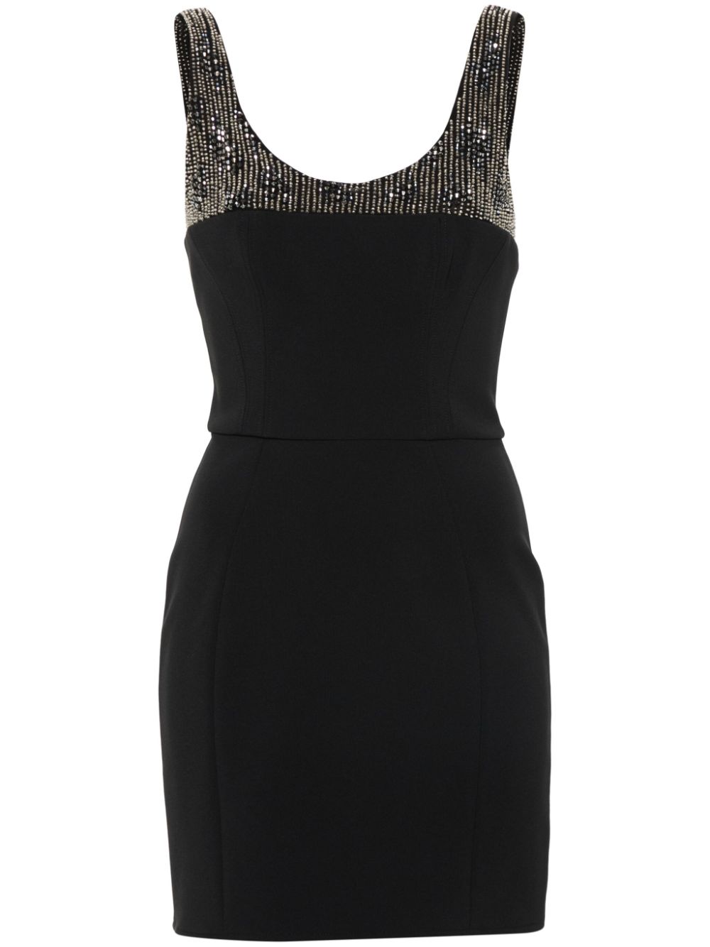 Bead-embellished mini dress - Black