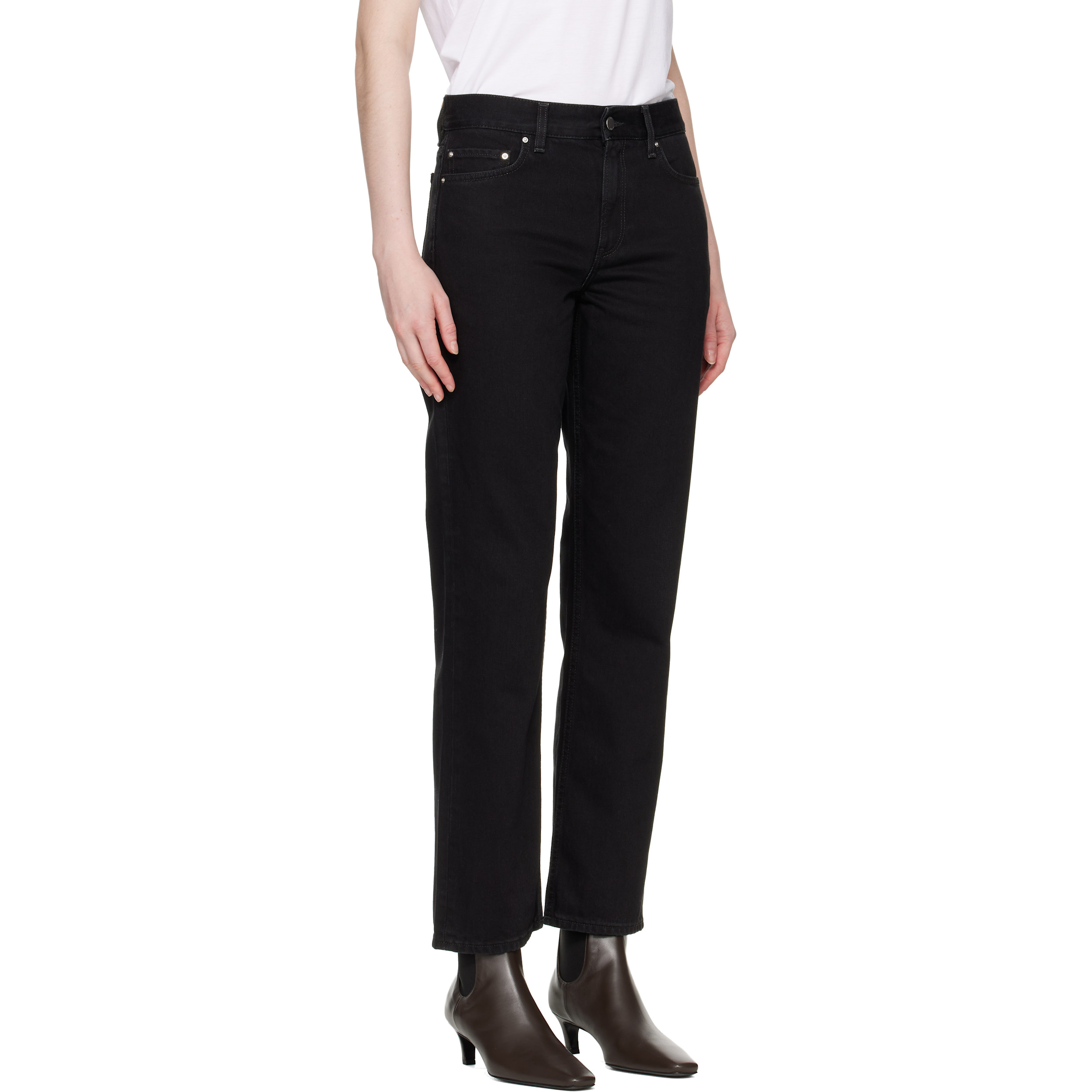 Black Low Straight Jeans