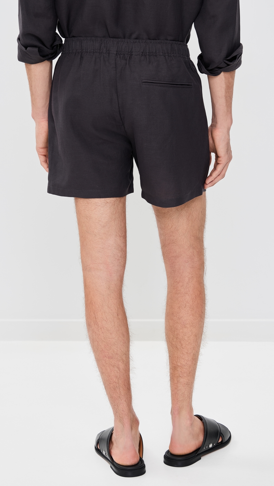 Linen Shorts 4.75 Granite