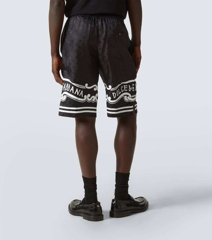 Paisley silk twill Bermuda shorts