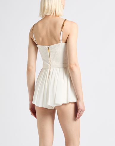 Woman Playsuit Cream Size 6 Tencel, Polyester, Acrylic, Viscose, Wool