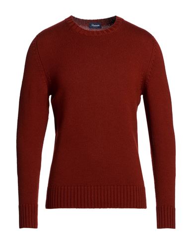 Man Sweater Red Size 36 Merino Wool