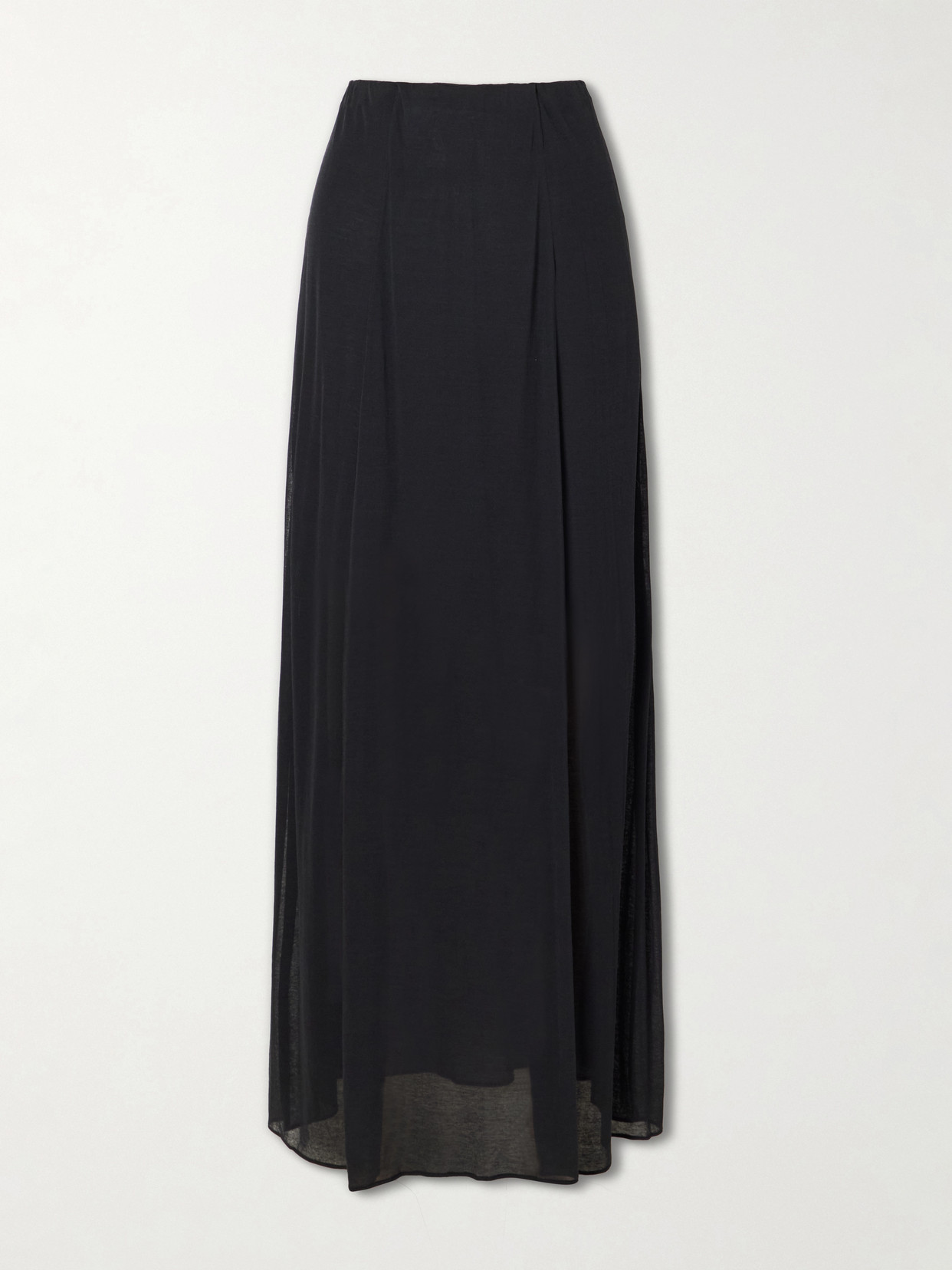 Cocoon Cotton-voile Maxi Skirt - Black