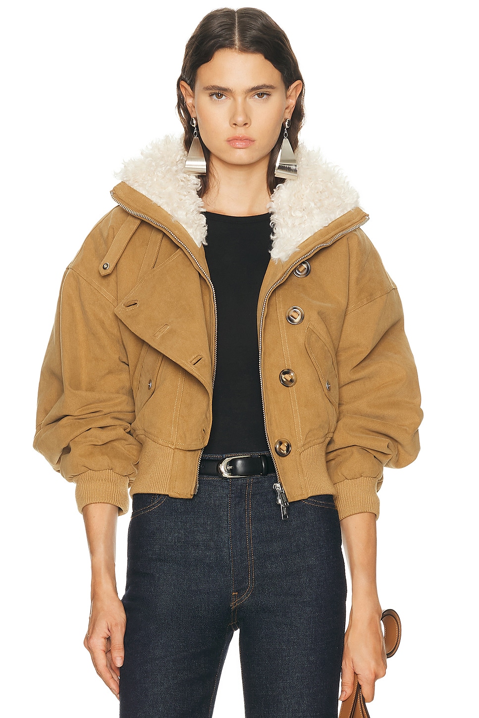 Isabel Marant Etoile Oana Jacket in Camel - Brown. 42 also