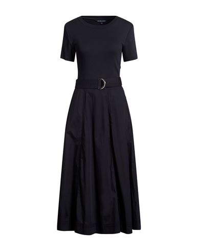 Woman Midi dress Navy Size S Cotton, Elastane