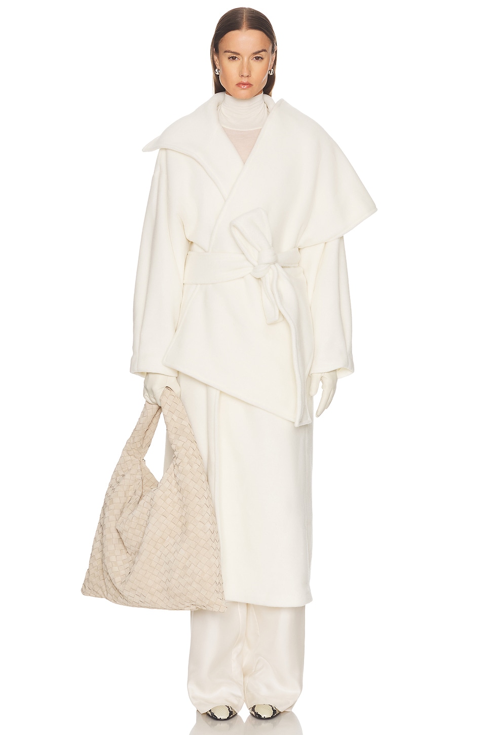 Karen Arcanjo Kali Coat in Cream - Cream. 42 also