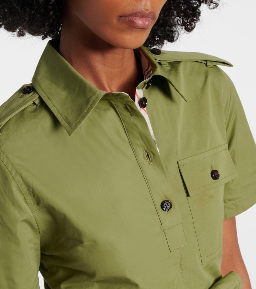 Belted cotton shirt dress