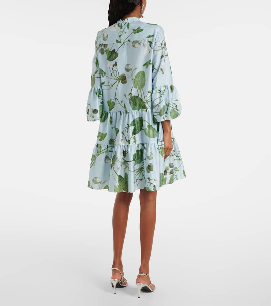 Tiered floral cotton minidress