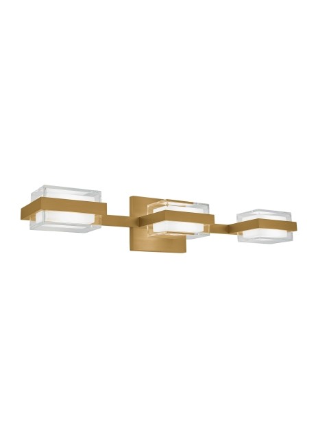 Natural Brass LED Bath Vanity from the Kamden Collection