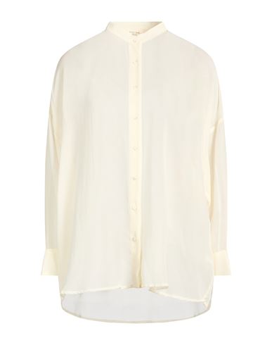 Woman Shirt Pastel yellow Size 10 Silk
