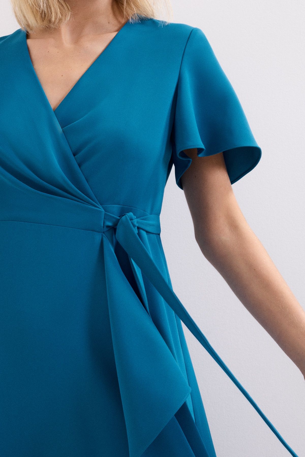 Phase Eight Julissa Wrap Midi Dress In Turquoise