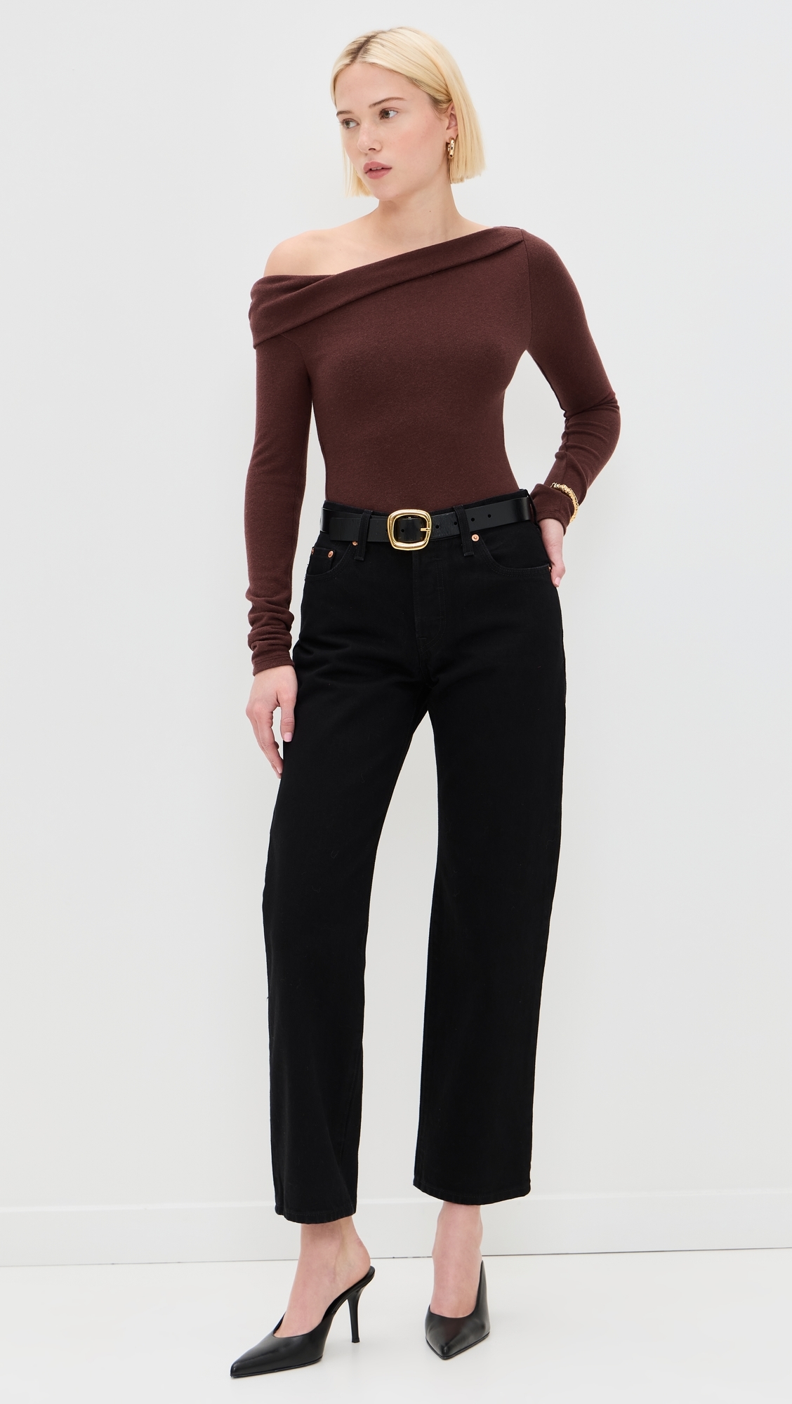 Elio Knit Top Mahogany