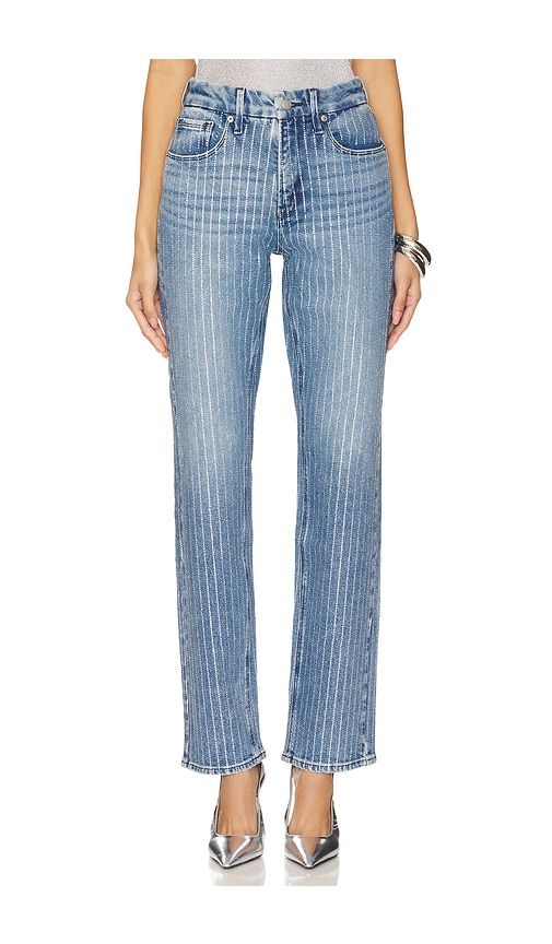 Good American Good Icon Rhinestone Jeans in Denim-Medium. -  8 also in 0, 10, 12, 14, 16, 2, 22, 24