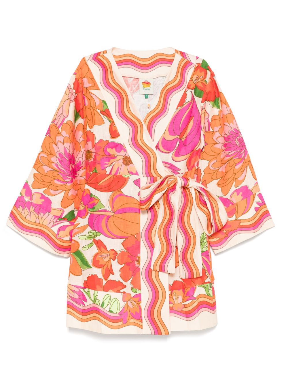 FARM Rio linen mini dress - Orange