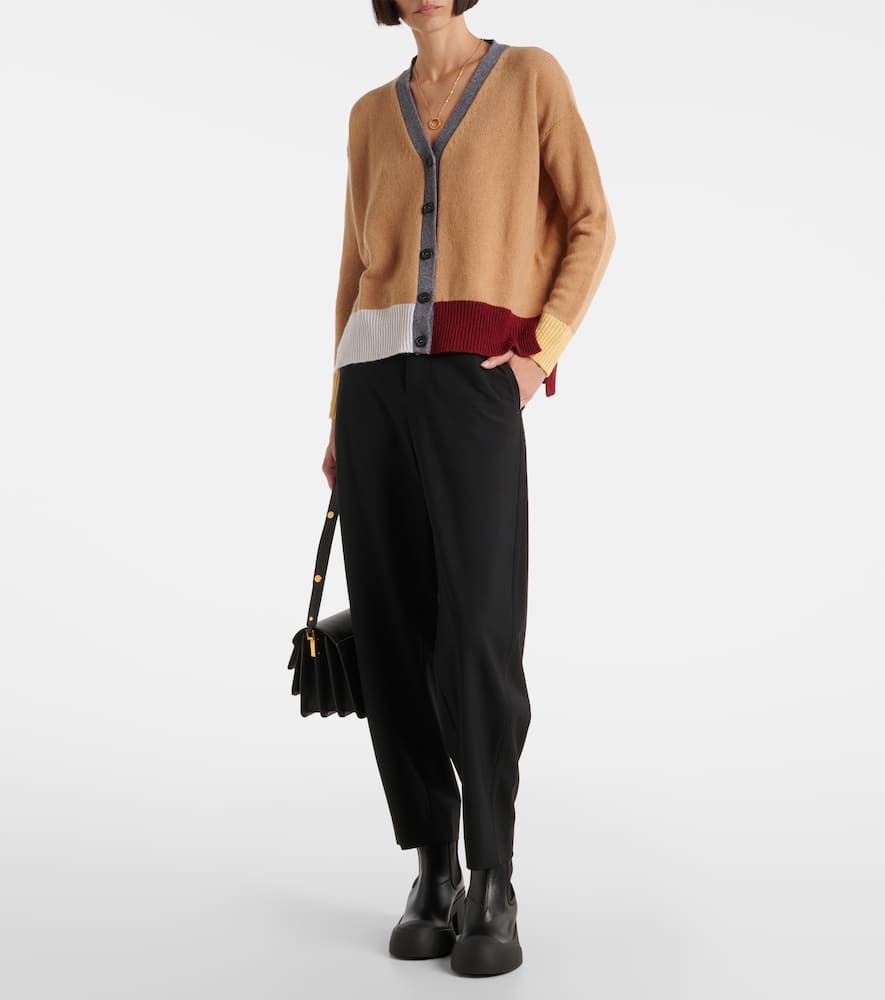 High-rise tapered pants