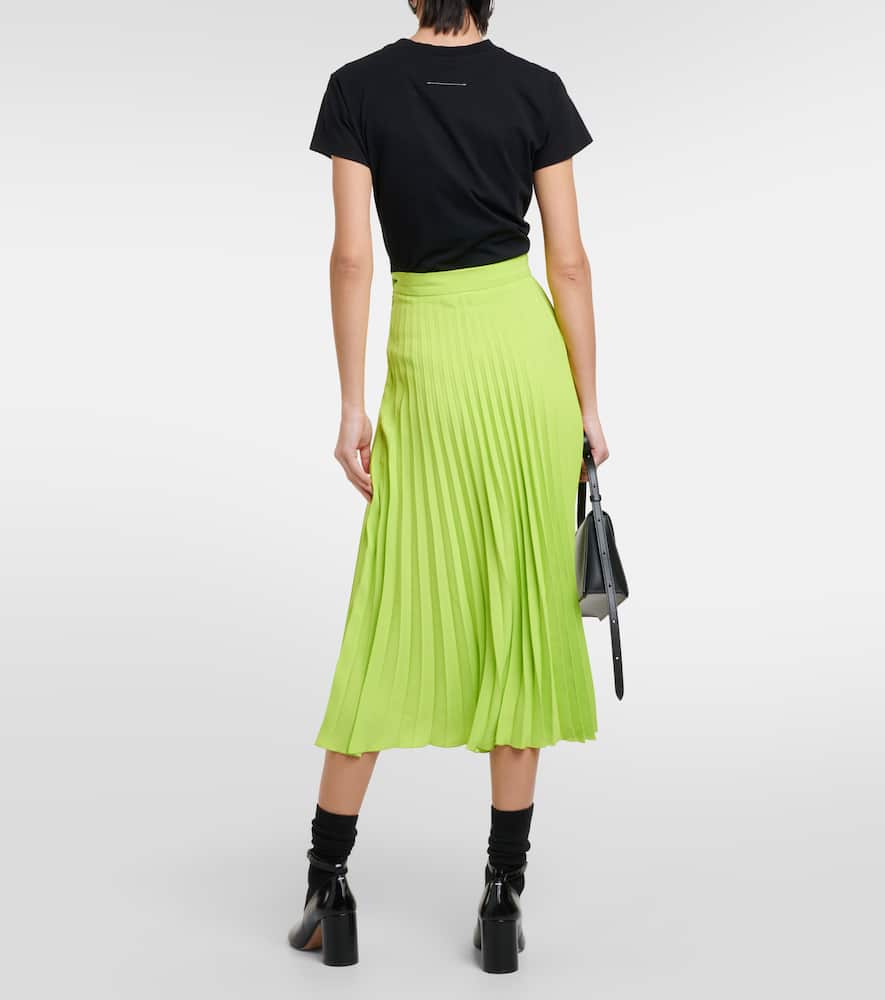 Pleated midi skirt