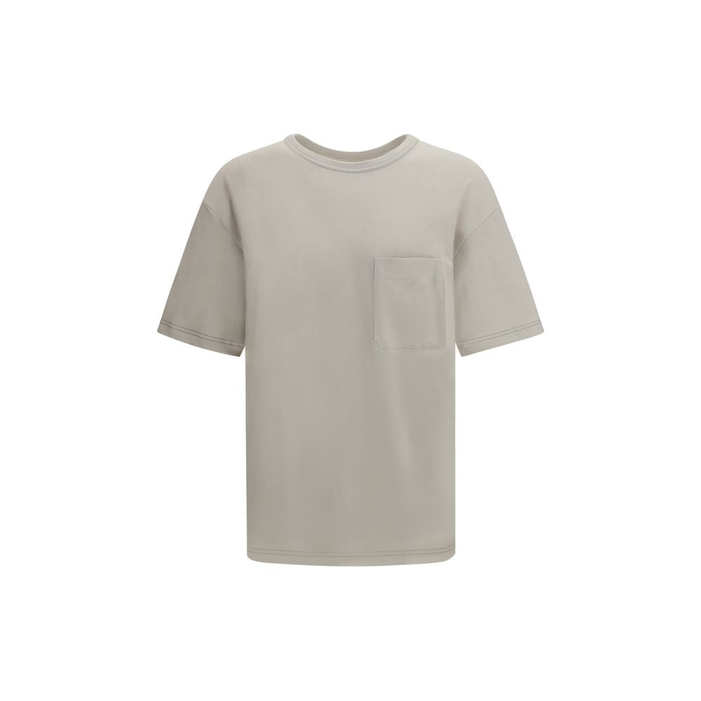 Cotton-Linen Blend T-shirt — Beige