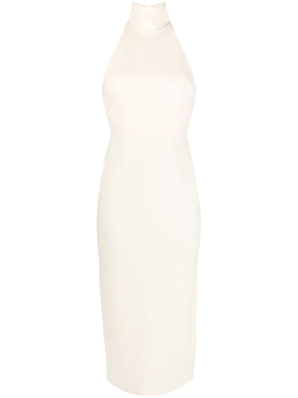 Mannor halterneck midi dress - Neutrals