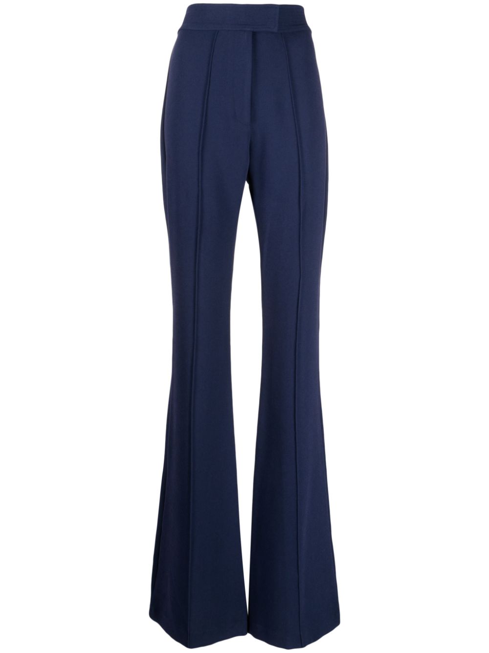 High-waisted flared trousers - Blue