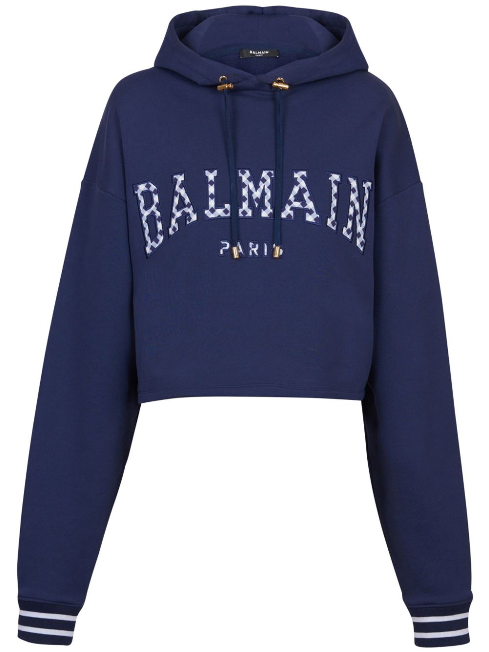 Gingham Paris hoodie - Blue