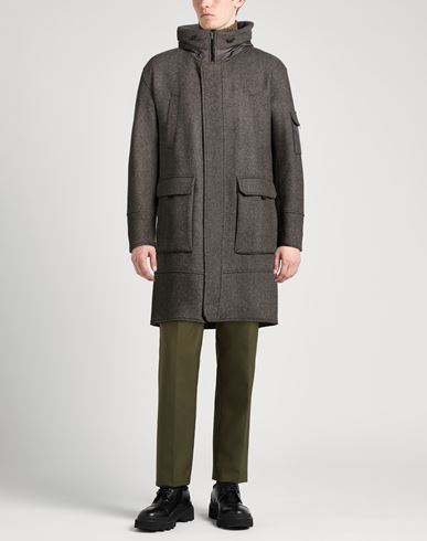 Man Coat Grey Size 36 Recycled wool, Polyamide