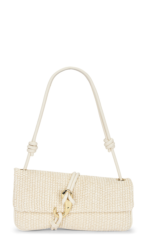 Dolce Vita Raffia Baguette Bag in Tan