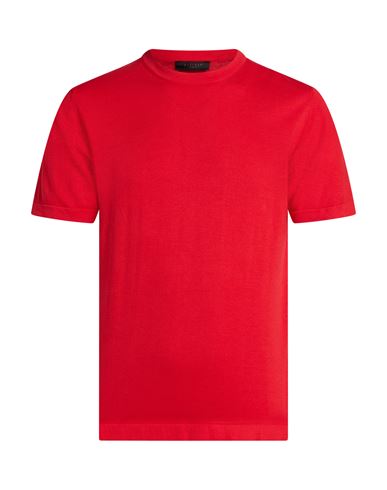 Man Sweater Red Size S Cotton