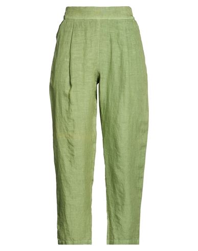 Woman Pants Military green Size 8 Linen