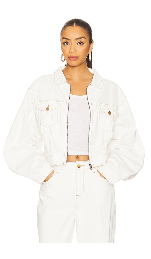 SNDYS Rune Denim Jacket in White. - XXL also in L, M, S, XL