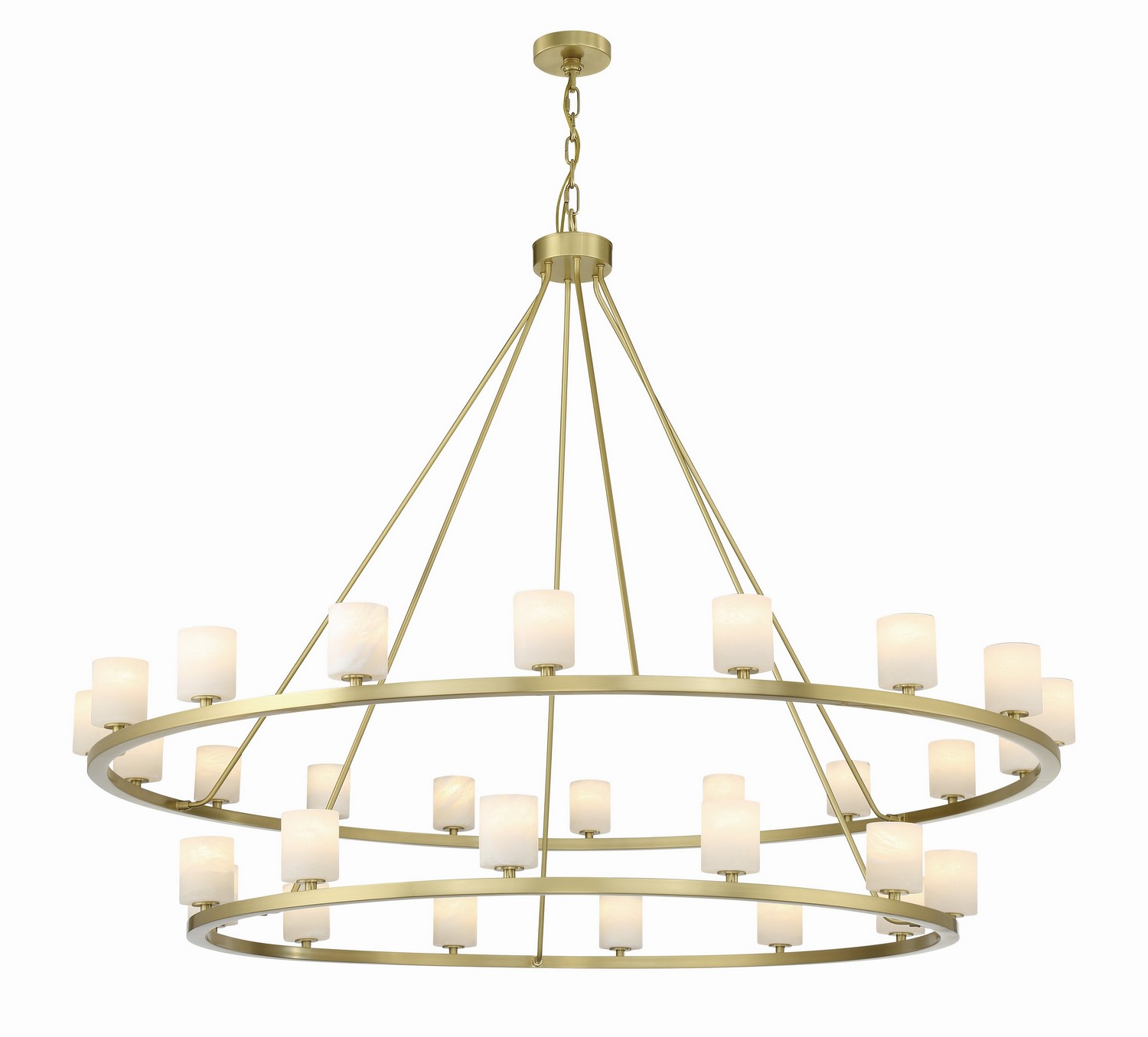 Soft Brass LED Chandelier from the Aragon Collection