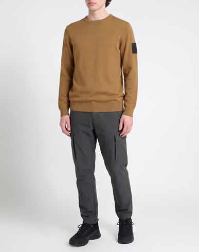 Man Sweater Khaki Size S Recycled viscose, PBT