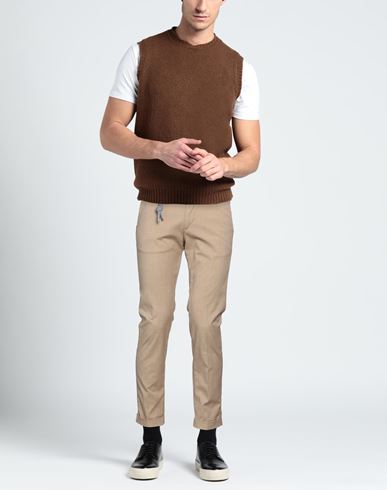 Man Pants Beige Size 32 Cotton, Polyester, Elastane