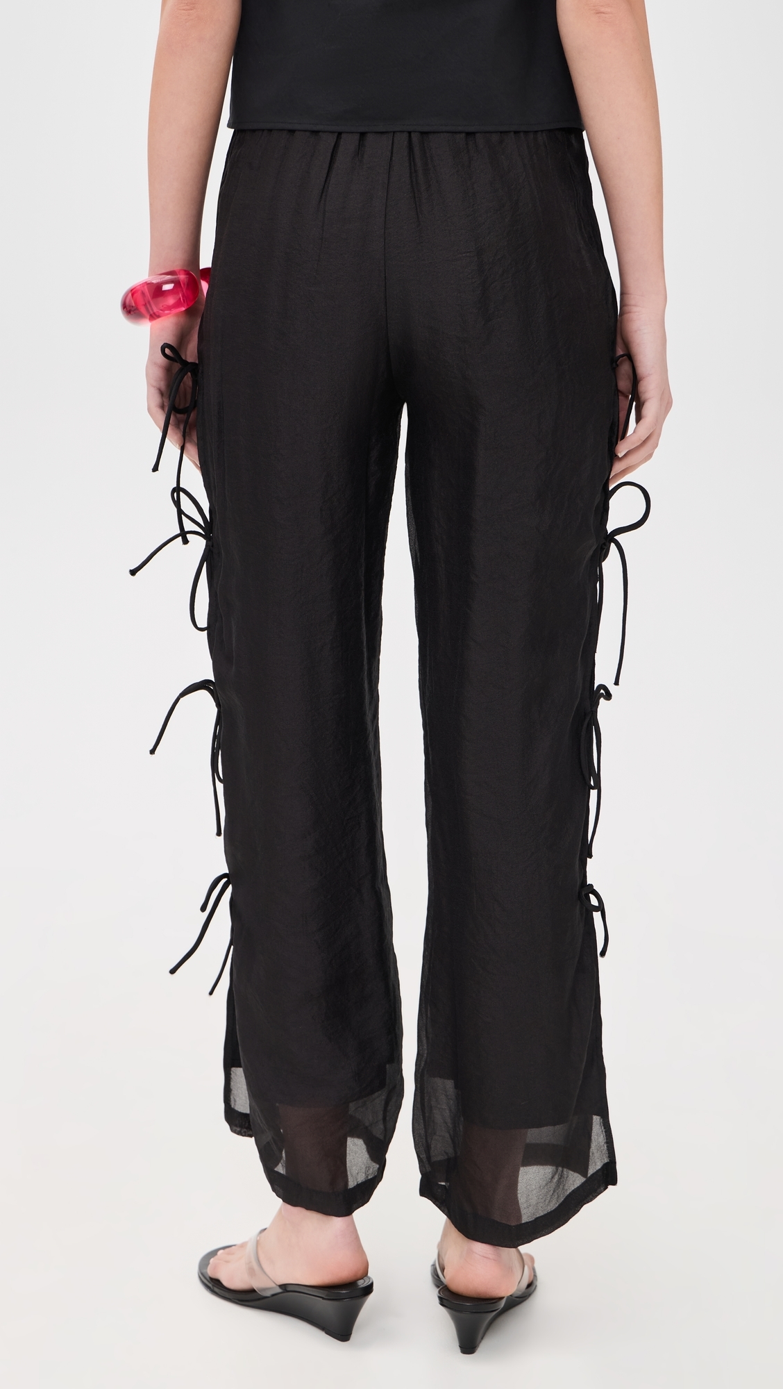 Evelyn Tie Pants Black