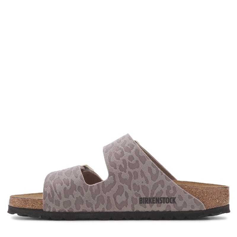 Women's Arizona Footbed Sandals (Grey Taupe Leopard)
