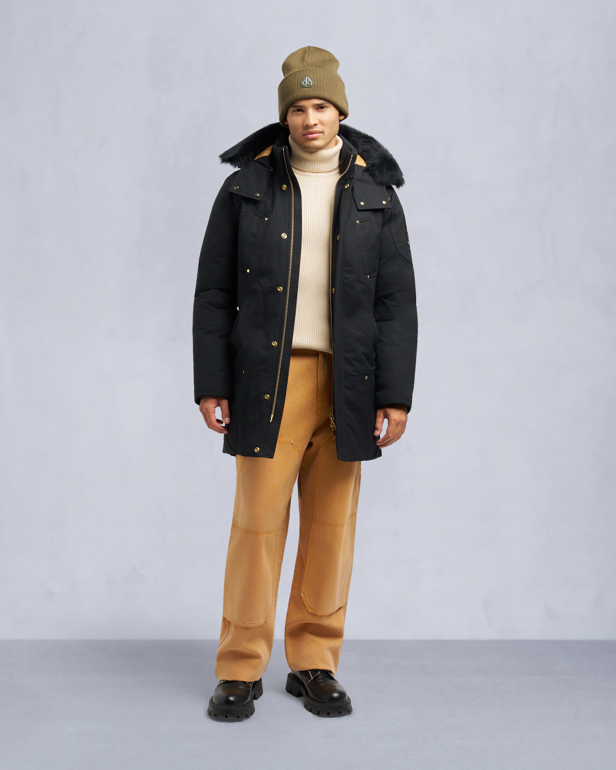Moose Knuckles - Men's Gold Series Original Stirling Down Parka - Color: Black