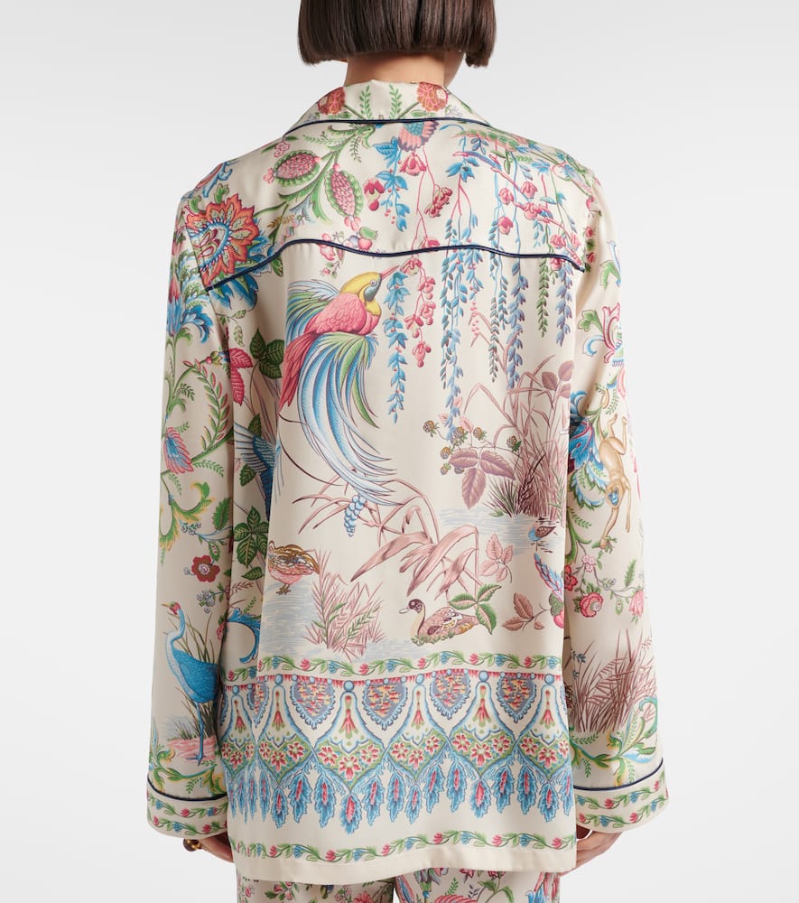 Printed bowling shirt