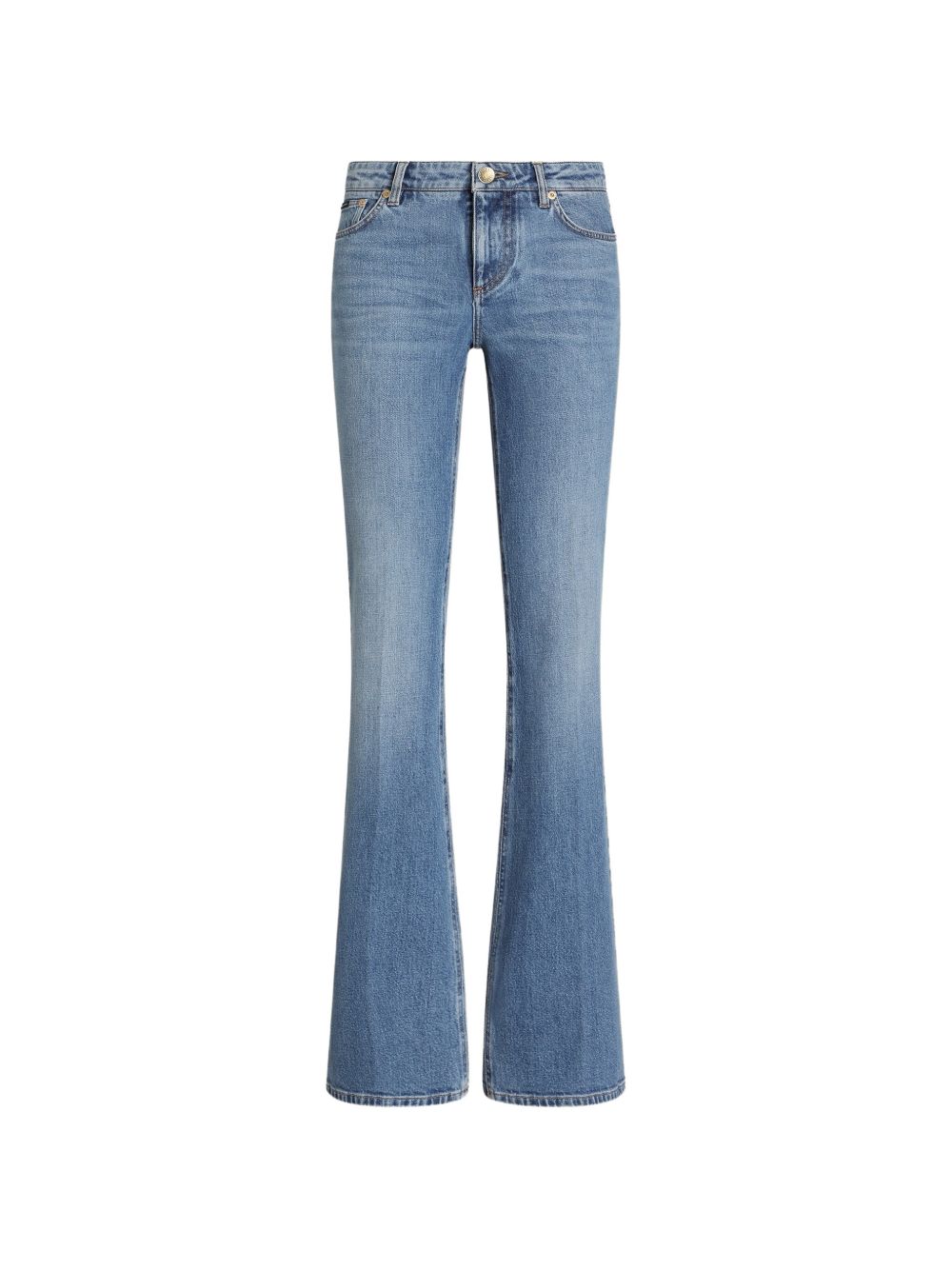 Flared Denim Jeans — Light Blue