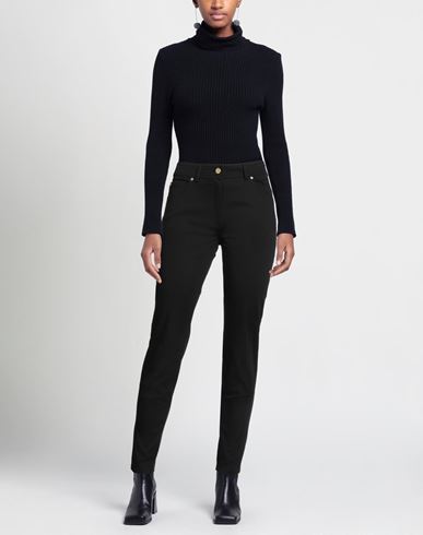Woman Pants Black Size 6 Cotton, Elastane