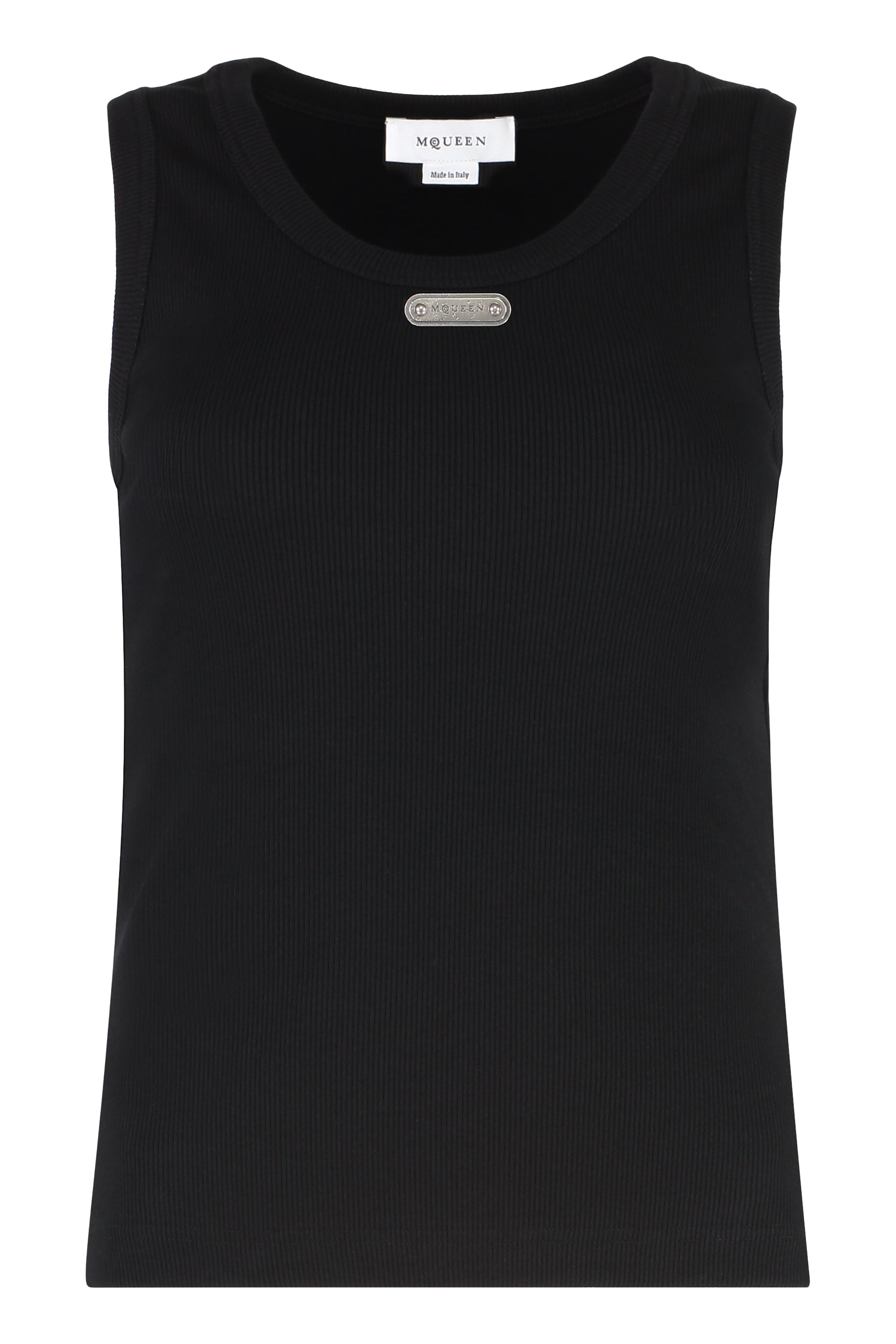 -inspired Ribbed Cotton Tank Top