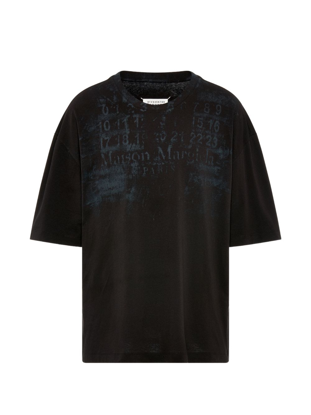 Embroidered Logo Cotton T-shirt — Black