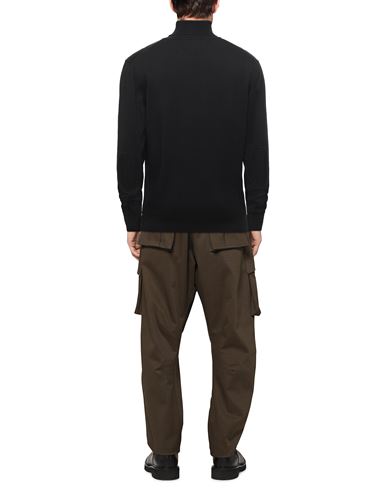 Man Turtleneck Black Size L Wool, Cotton