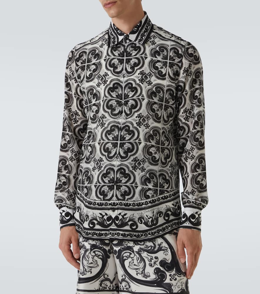 Martini Majolica silk twill shirt