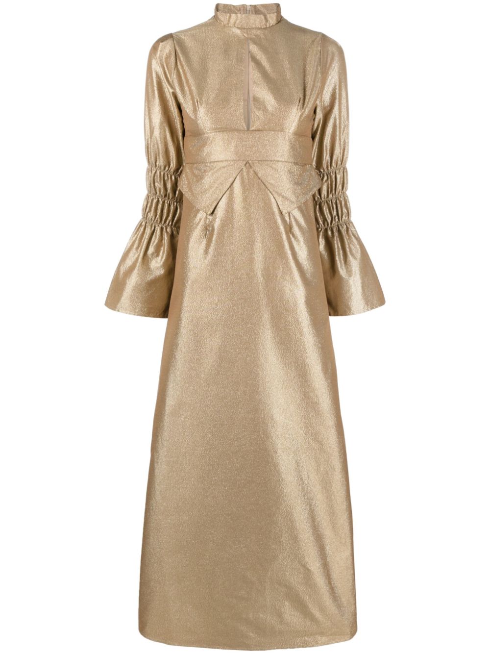 Keith metallic-finish midi dress - Gold
