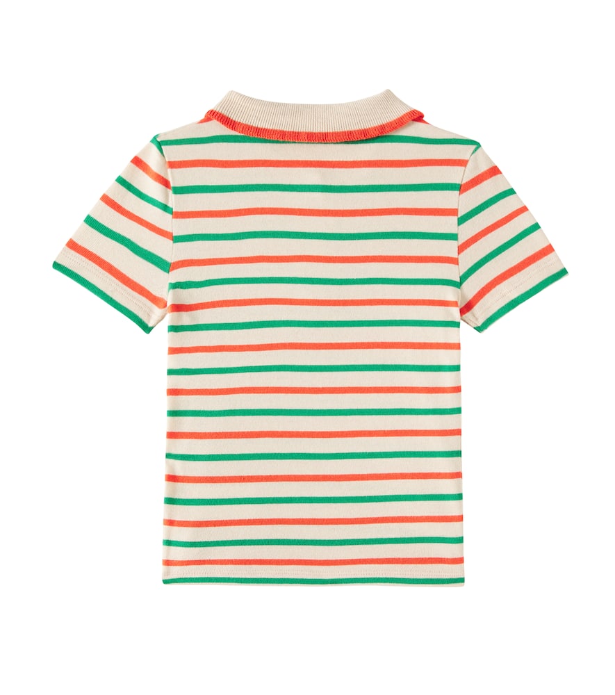 Bonpoint Edelyne striped knitted cotton polo shirt