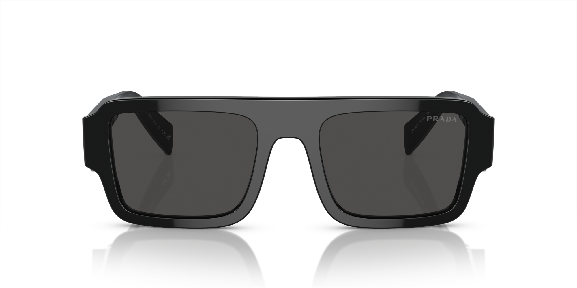 Prada Man Prada PR A05S 16K08Z Sunglasses Acetate Black Grey Squared Norma