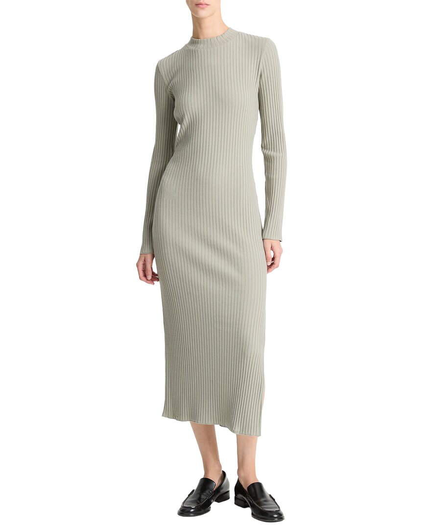 Rib High Crew Neck Dress