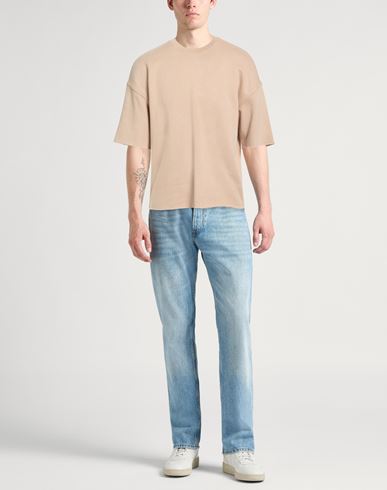 Man Sweatshirt Beige Size 36 Cotton, Nylon, Elastane
