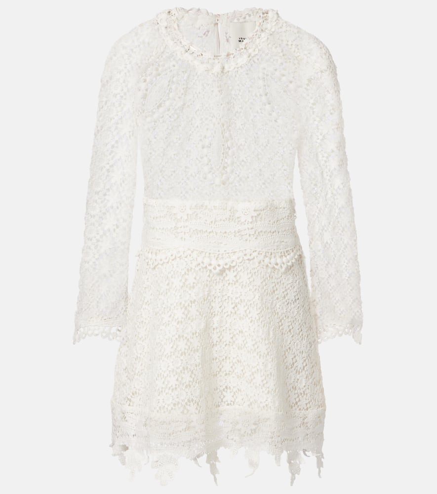 Hizene cotton guipure lace minidress